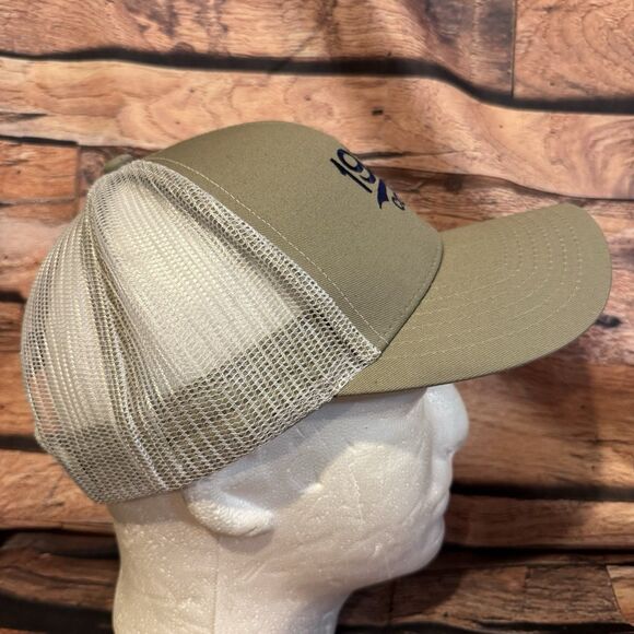 1925 COTTON CO Vintage Style Baseball Hat Khaki Green Snapback Cap Adjustable - Picture 2 of 8